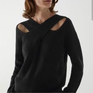 COS twist front cut-out sweater